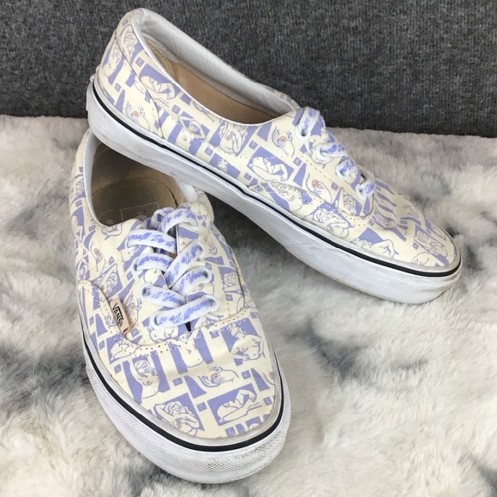 Rare Vans Save Da Boobies Breast Cancer Awareness Graphic Sneakers Size 6‎
